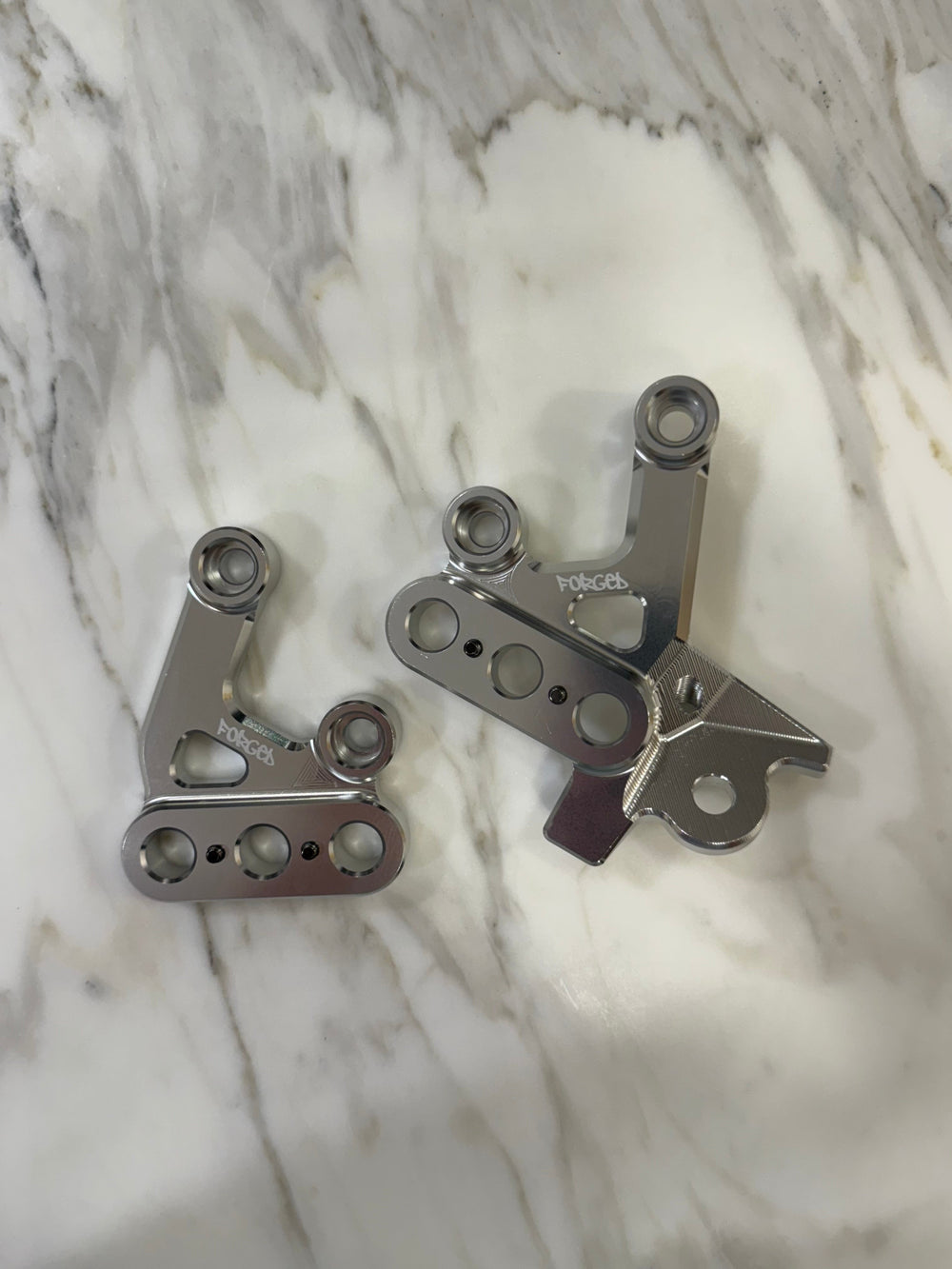 Chrome Silver Foot Peg Brackets for Sur-Ron Light Bee X & E-Ride Pro – Heavy Duty Upgrade
